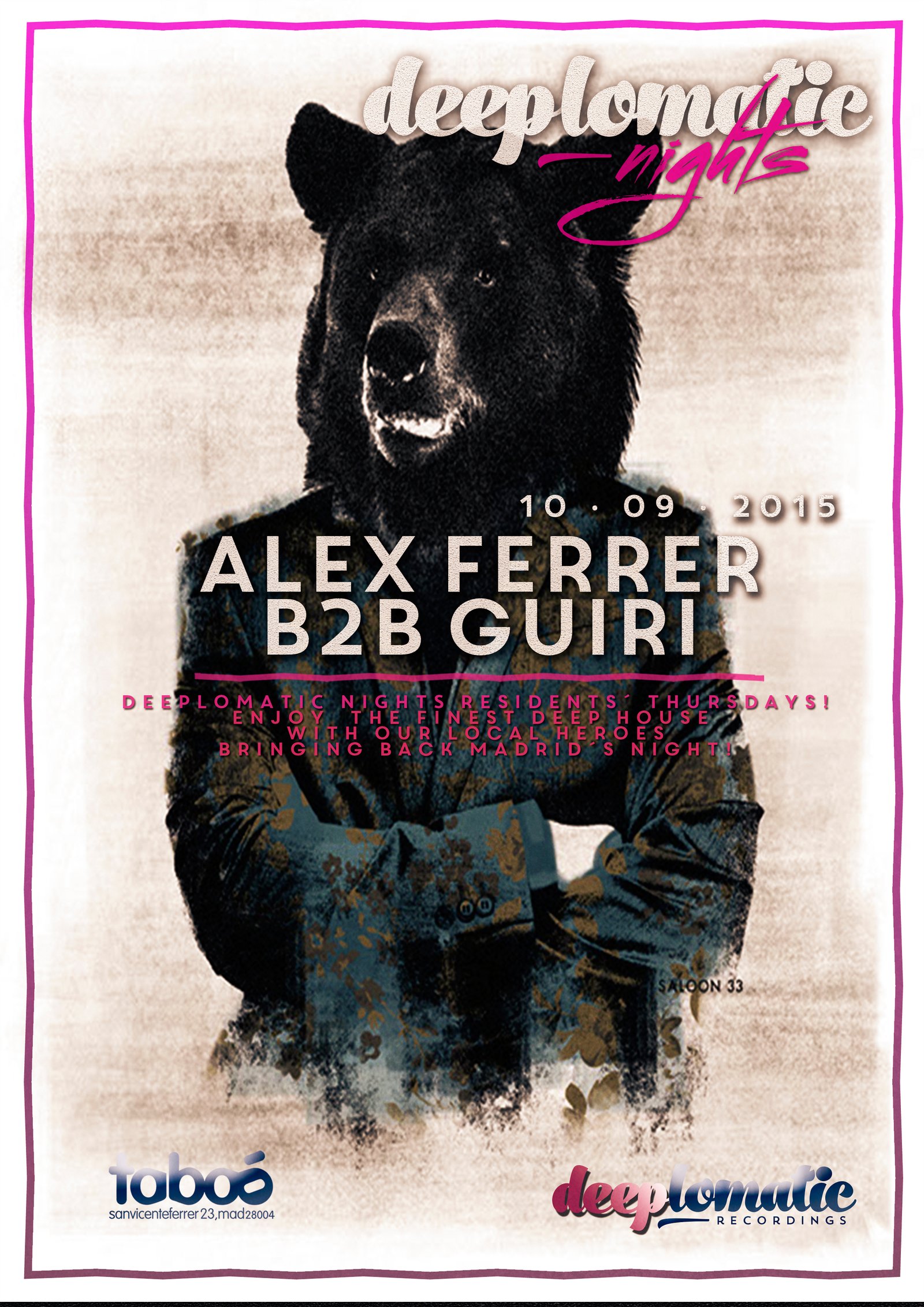 Deeplomatic Nights pres. residents´Thursdays @ Taboo, Madrid